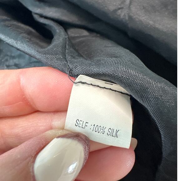 Kay Unger Women's Vintage Black 100% Silk Short Sleeve Shift Dress,Size 10,EUC - Picture 5 of 6